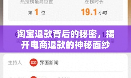 淘寶退款背后的秘密，揭開(kāi)電商退款的神秘面紗