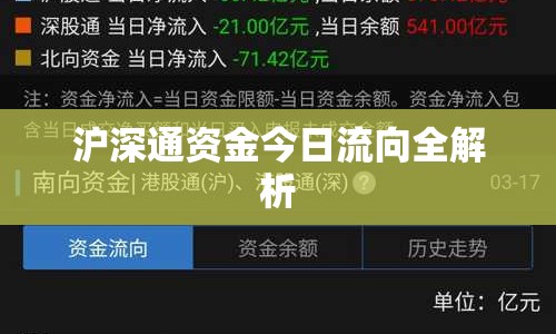 滬深通資金今日流向全解析