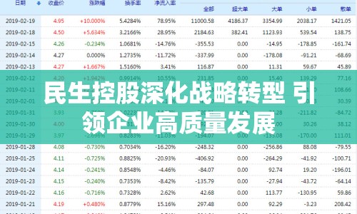 民生控股深化戰(zhàn)略轉(zhuǎn)型 引領(lǐng)企業(yè)高質(zhì)量發(fā)展