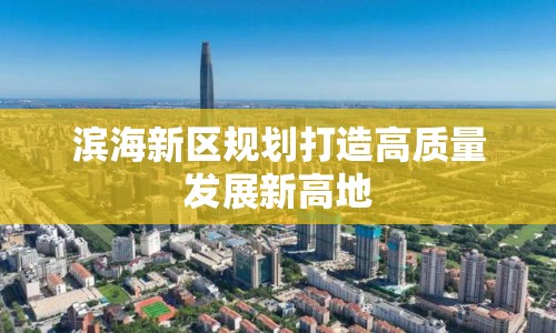 濱海新區(qū)規(guī)劃打造高質(zhì)量發(fā)展新高地