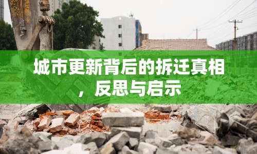 城市更新背后的拆遷真相，反思與啟示