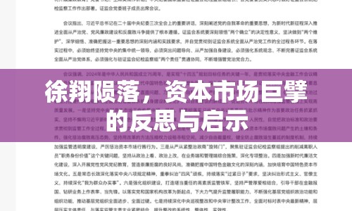 徐翔隕落，資本市場(chǎng)巨擘的反思與啟示