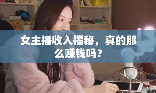 女主播收入揭秘，真的那么賺錢嗎？