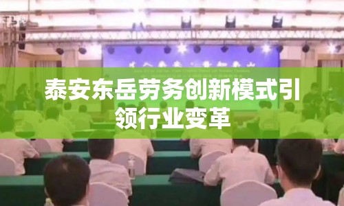 泰安東岳勞務創(chuàng)新模式引領(lǐng)行業(yè)變革