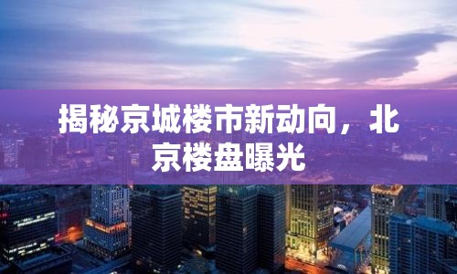 揭秘京城樓市新動向，北京樓盤曝光