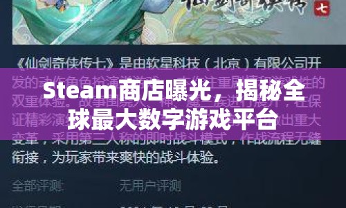 Steam商店曝光，揭秘全球最大數(shù)字游戲平臺