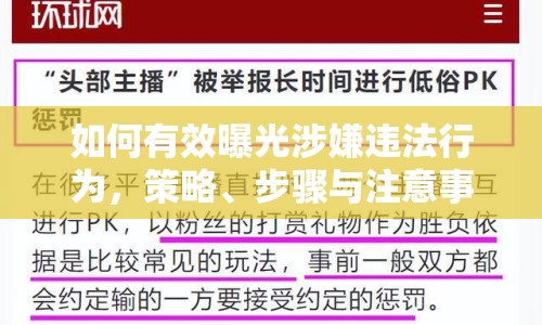 如何有效曝光涉嫌違法行為，策略、步驟與注意事項(xiàng)