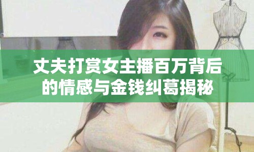 丈夫打賞女主播百萬背后的情感與金錢糾葛揭秘