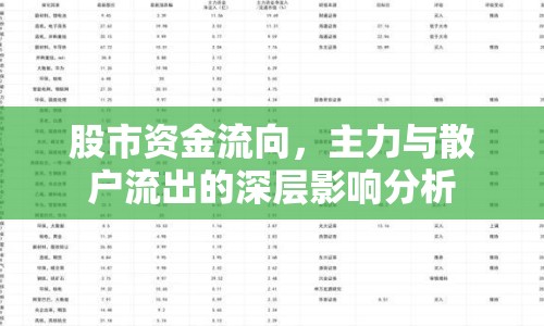 股市資金流向，主力與散戶流出的深層影響分析