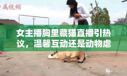 女主播胸里藏貓直播引熱議，溫馨互動還是動物虐待？