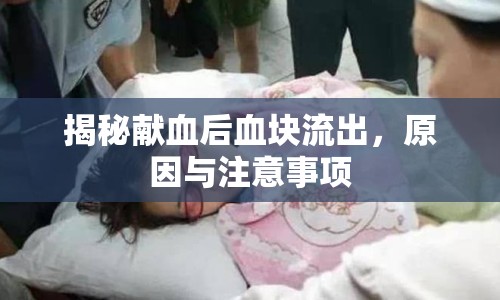 揭秘獻血后血塊流出，原因與注意事項