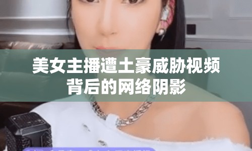 美女主播遭土豪威脅視頻背后的網(wǎng)絡(luò)陰影