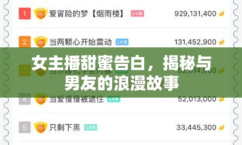 女主播甜蜜告白，揭秘與男友的浪漫故事