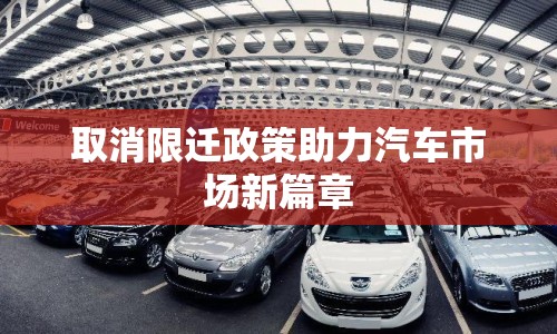 取消限遷政策助力汽車(chē)市場(chǎng)新篇章