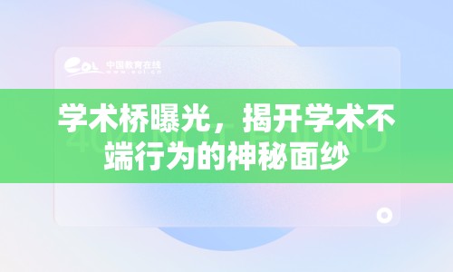 學(xué)術(shù)橋曝光，揭開學(xué)術(shù)不端行為的神秘面紗