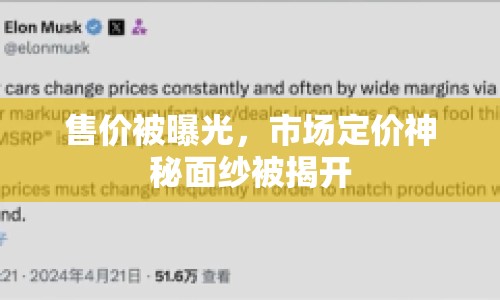 售價被曝光，市場定價神秘面紗被揭開