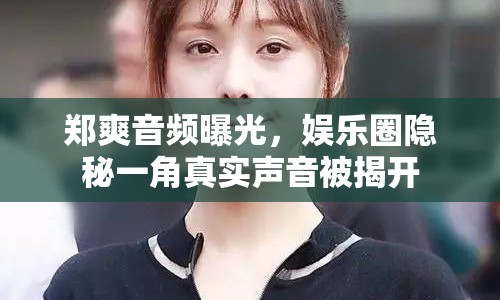 鄭爽音頻曝光，娛樂圈隱秘一角真實(shí)聲音被揭開