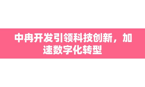 中冉開發(fā)引領科技創(chuàng)新，加速數(shù)字化轉型