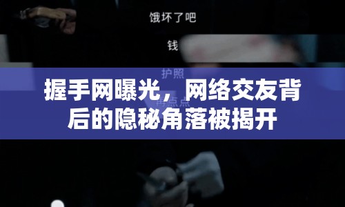 握手網(wǎng)曝光，網(wǎng)絡(luò)交友背后的隱秘角落被揭開