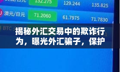揭秘外匯交易中的欺詐行為，曝光外匯騙子，保護(hù)投資者權(quán)益