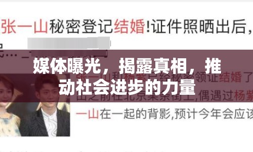 媒體曝光，揭露真相，推動社會進步的力量