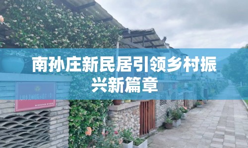 南孫莊新民居引領(lǐng)鄉(xiāng)村振興新篇章