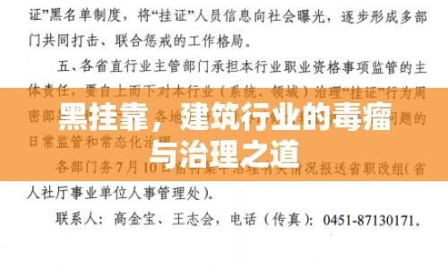 黑掛靠，建筑行業(yè)的毒瘤與治理之道