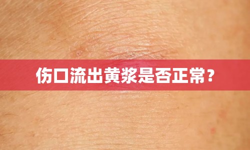 傷口流出黃漿是否正常？
