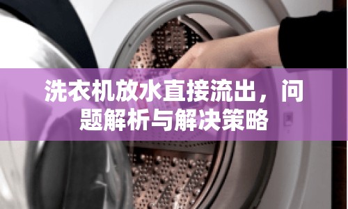 洗衣機(jī)放水直接流出，問題解析與解決策略