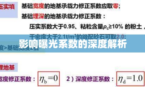 影響曝光系數(shù)的深度解析