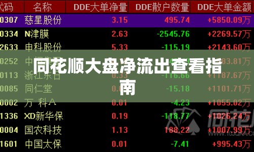 同花順大盤凈流出查看指南