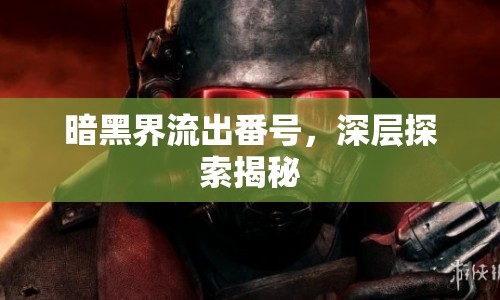 暗黑界流出番號(hào)，深層探索揭秘