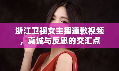 浙江衛(wèi)視女主播道歉視頻，真誠與反思的交匯點(diǎn)