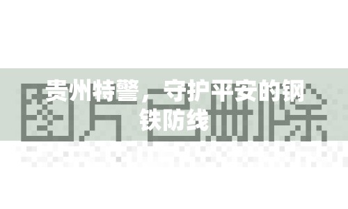 貴州特警，守護平安的鋼鐵防線