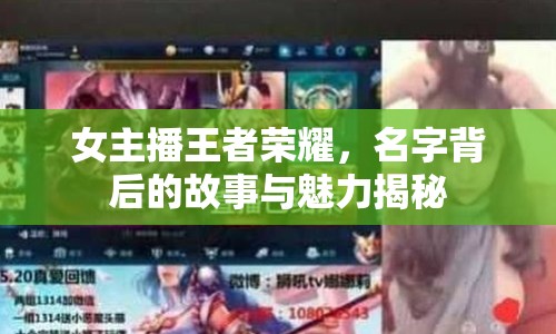 女主播王者榮耀，名字背后的故事與魅力揭秘
