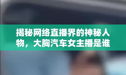 揭秘網(wǎng)絡(luò)直播界的神秘人物，大胸汽車女主播是誰？