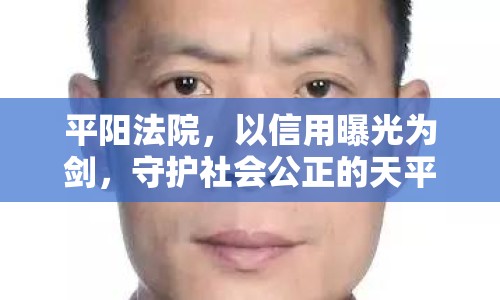平陽法院，以信用曝光為劍，守護社會公正的天平
