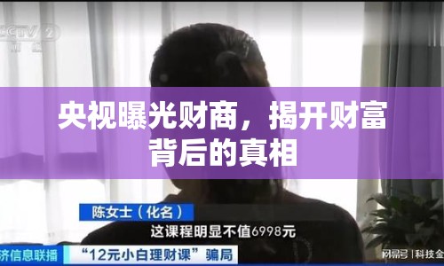 央視曝光財商，揭開財富背后的真相