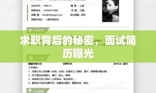 求職背后的秘密，面試簡(jiǎn)歷曝光