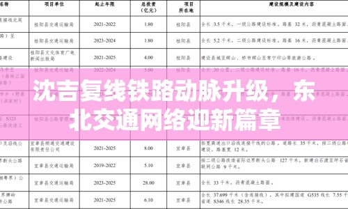 沈吉復(fù)線(xiàn)鐵路動(dòng)脈升級(jí)，東北交通網(wǎng)絡(luò)迎新篇章