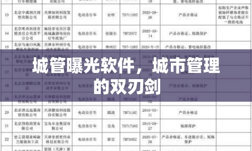 城管曝光軟件，城市管理的雙刃劍