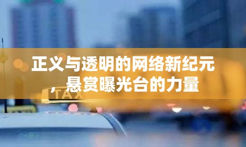 正義與透明的網(wǎng)絡新紀元，懸賞曝光臺的力量