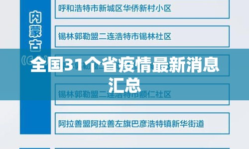 全國(guó)31個(gè)省疫情最新消息匯總