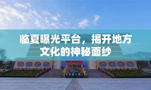 臨夏曝光平臺，揭開地方文化的神秘面紗