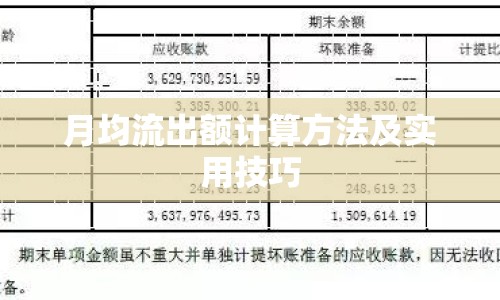 月均流出額計(jì)算方法及實(shí)用技巧