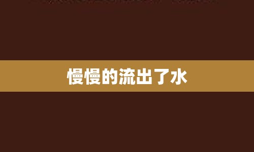 慢慢的流出了水