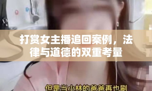 打賞女主播追回案例，法律與道德的雙重考量