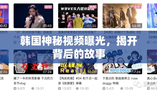 韓國神秘視頻曝光，揭開背后的故事