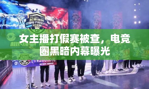女主播打假賽被查，電競圈黑暗內幕曝光