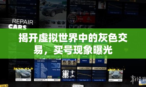 揭開虛擬世界中的灰色交易，買號現(xiàn)象曝光